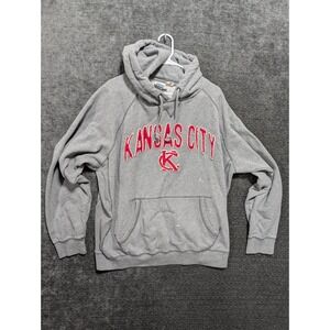 Blue 84 Sportswear Kansas City Hoodi Mens XXL Grey Red K Logo Pullover
